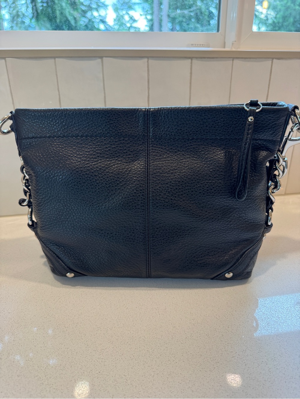 Coach Vintage Medium Carly Shoulder Bag – Black Pebbled Leather (F15251) - Picture 3 of 13
